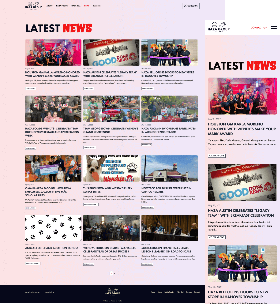 Haza Group - News and Blog landing page