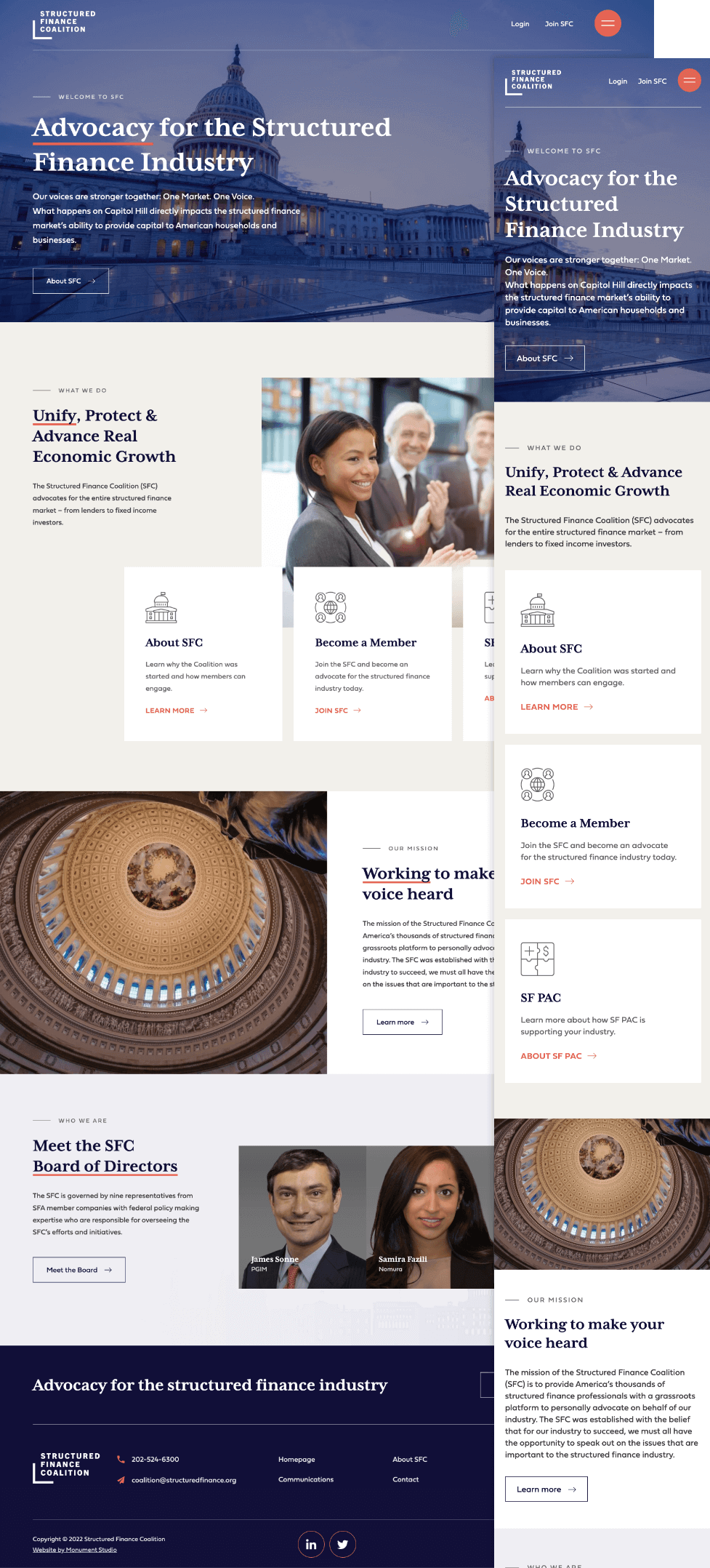 Finance Nonprofit Website Design Homepage