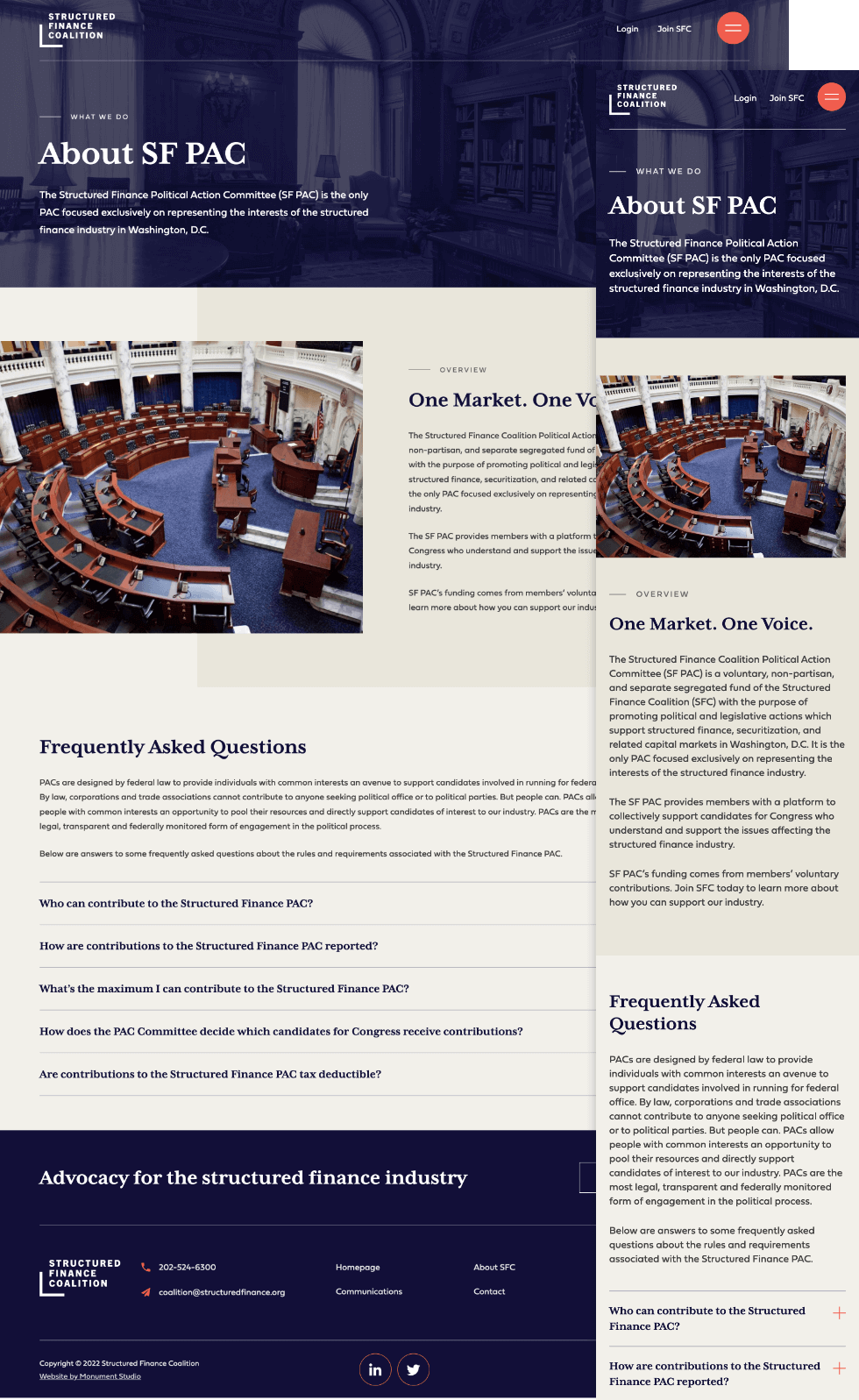 SFC Finance Advocacy Group nonprofit website featured image